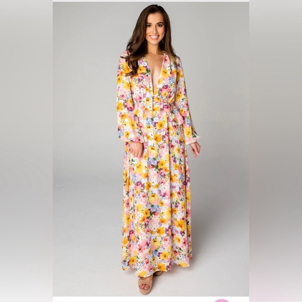 NWT Buddy Love Eden long sleeve maxi dress